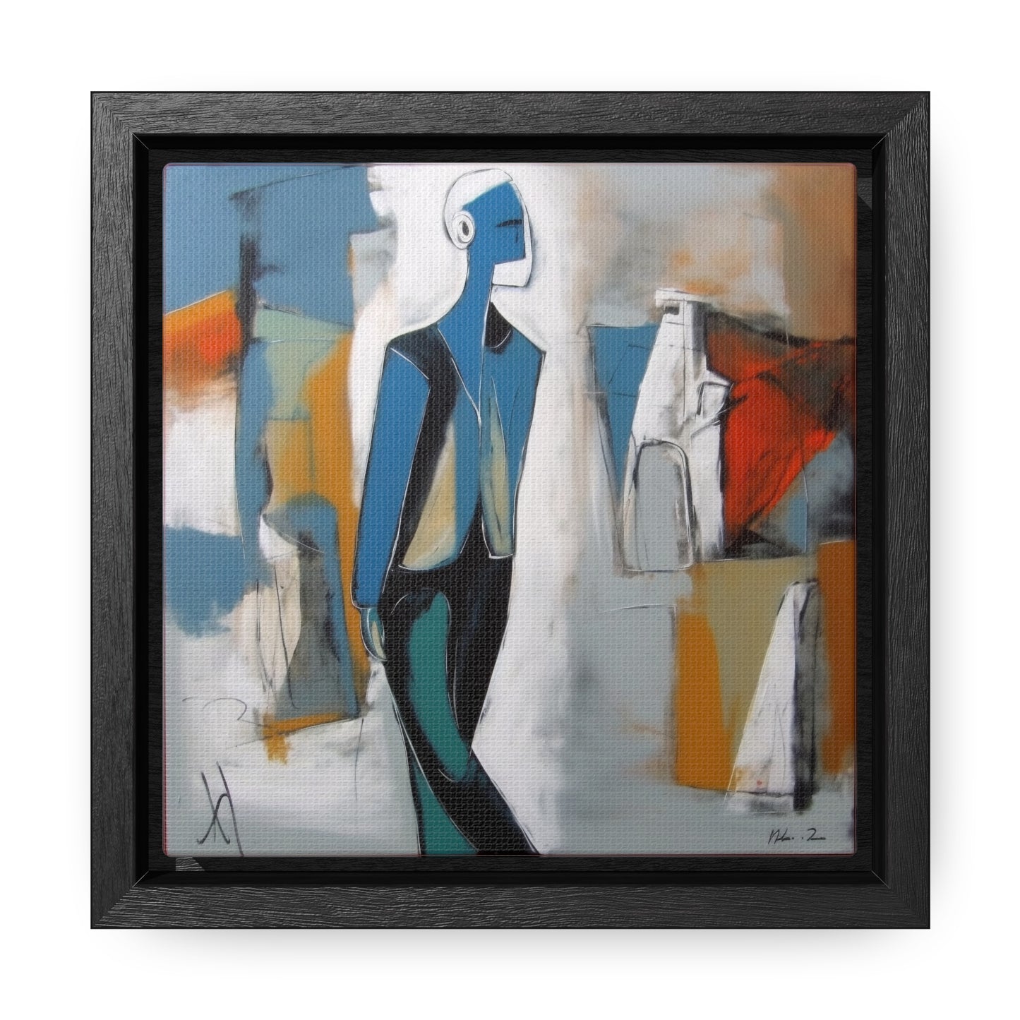 Sad Man 28, Valentinii, Gallery Canvas Wraps, Square Frame