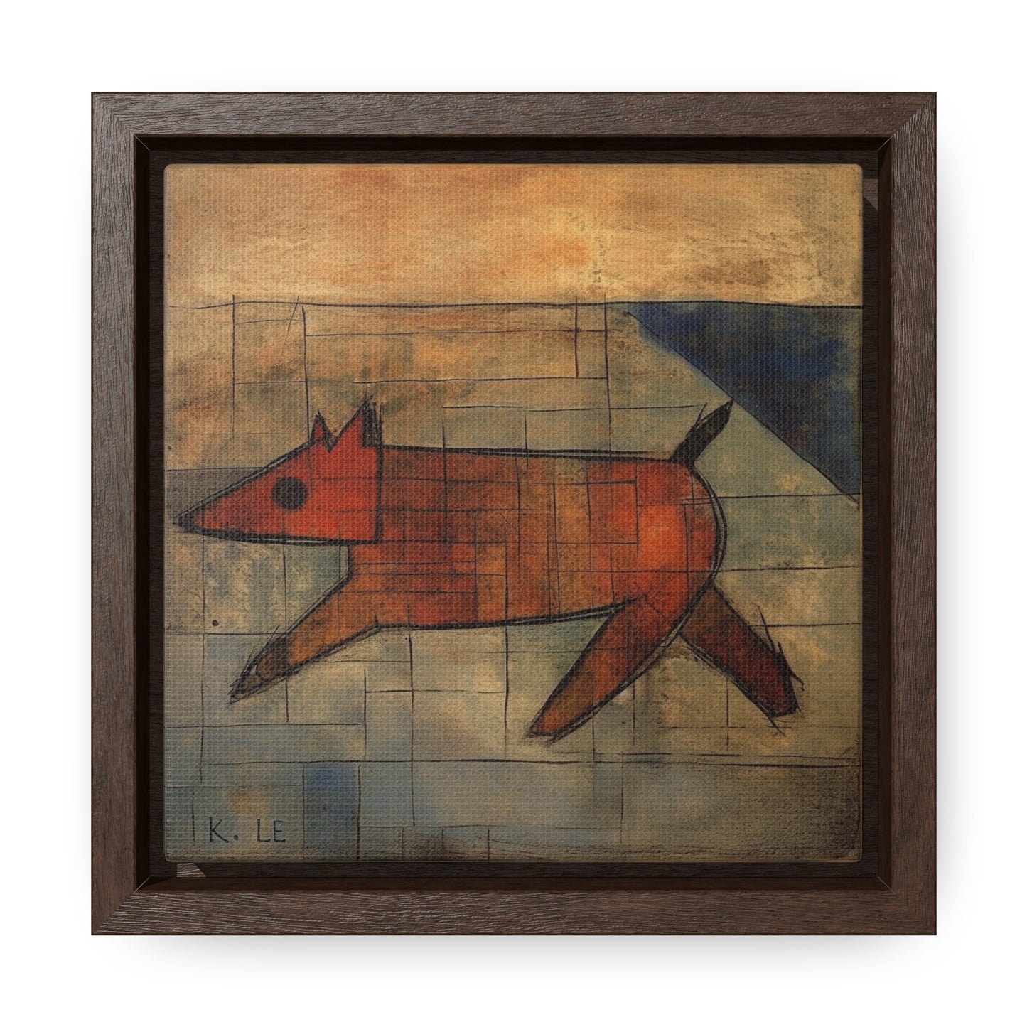 V Dog 12, Gallery Canvas Wraps, Square Frame