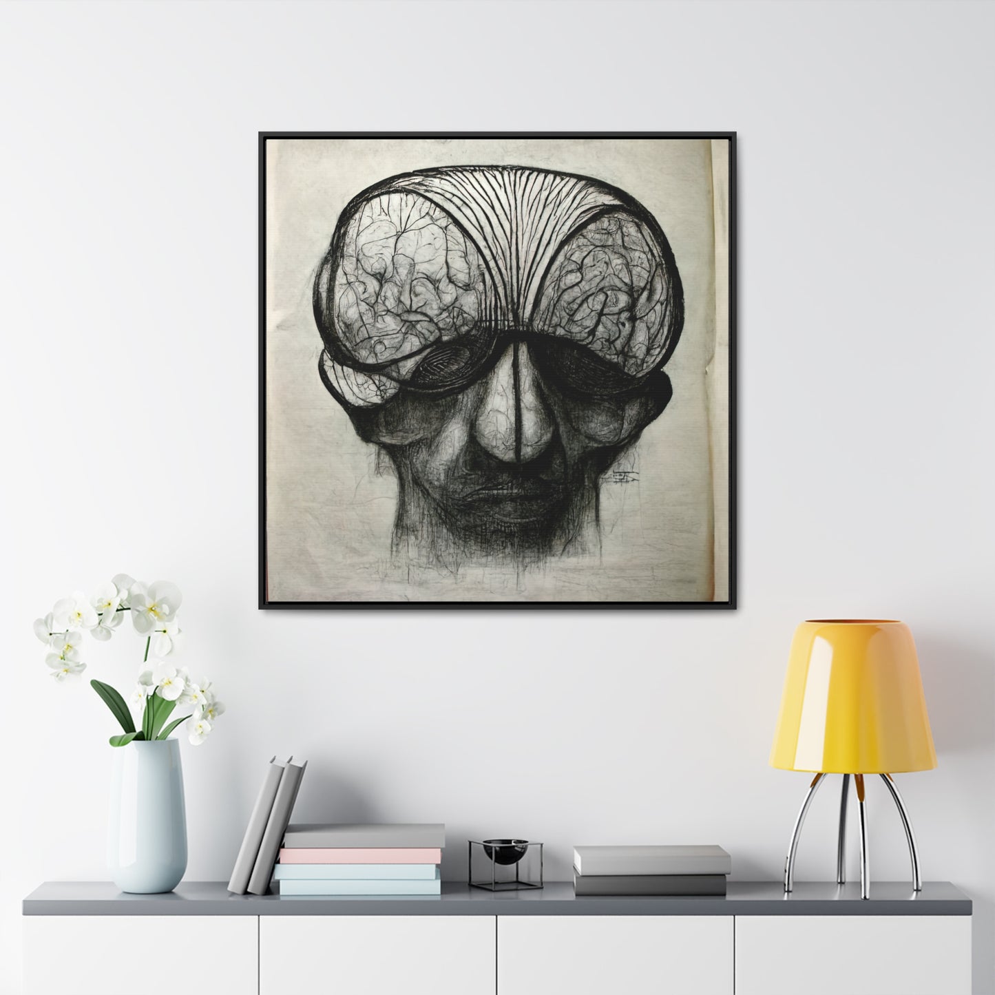 Brain 54, Valentinii, Gallery Canvas Wraps, Square Frame