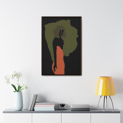 Lady in Red, Original Eduard Pavel, Gallery Canvas Wraps, Vertical Frame