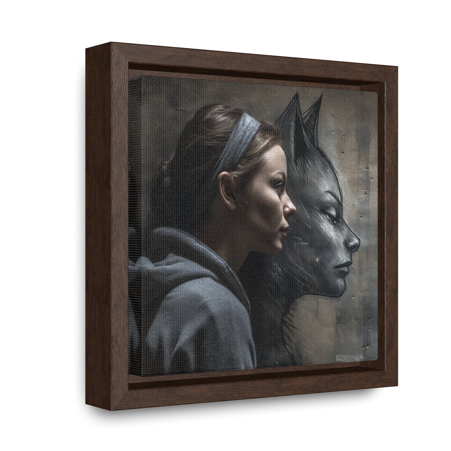 Cat Woman 19, Gallery Canvas Wraps, Square Frame