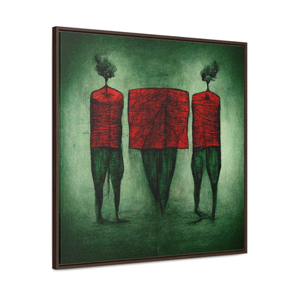 Loneliness Green Red 22, Valentinii, Gallery Canvas Wraps, Square Frame