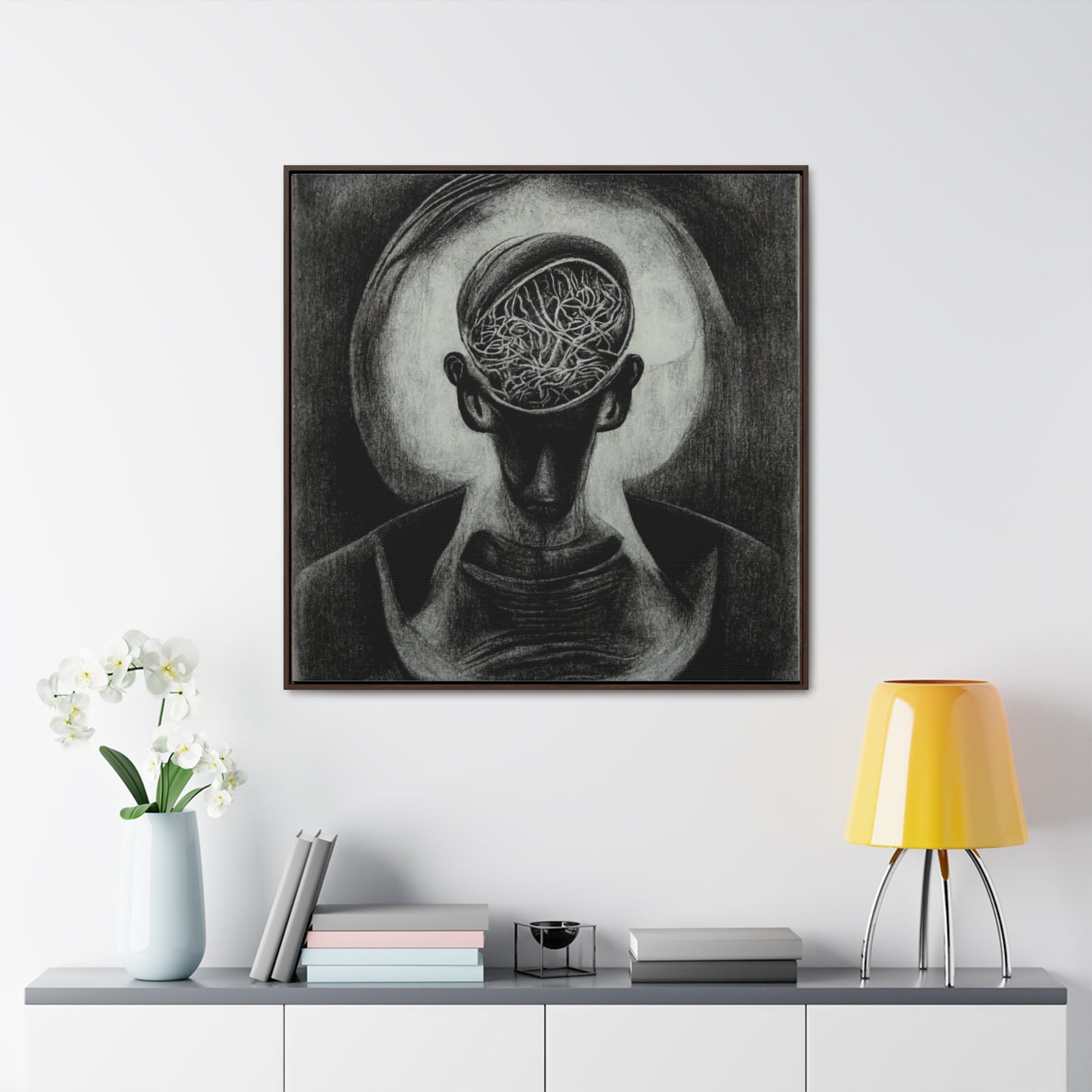 Brain, Valentinii, Gallery Canvas Wraps, Square Frame