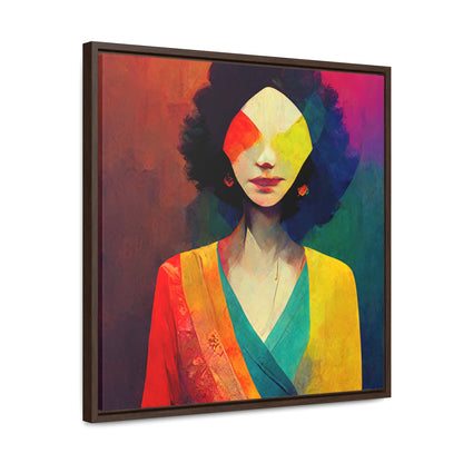 Lady's faces 4, Valentinii, Gallery Canvas Wraps, Square Frame