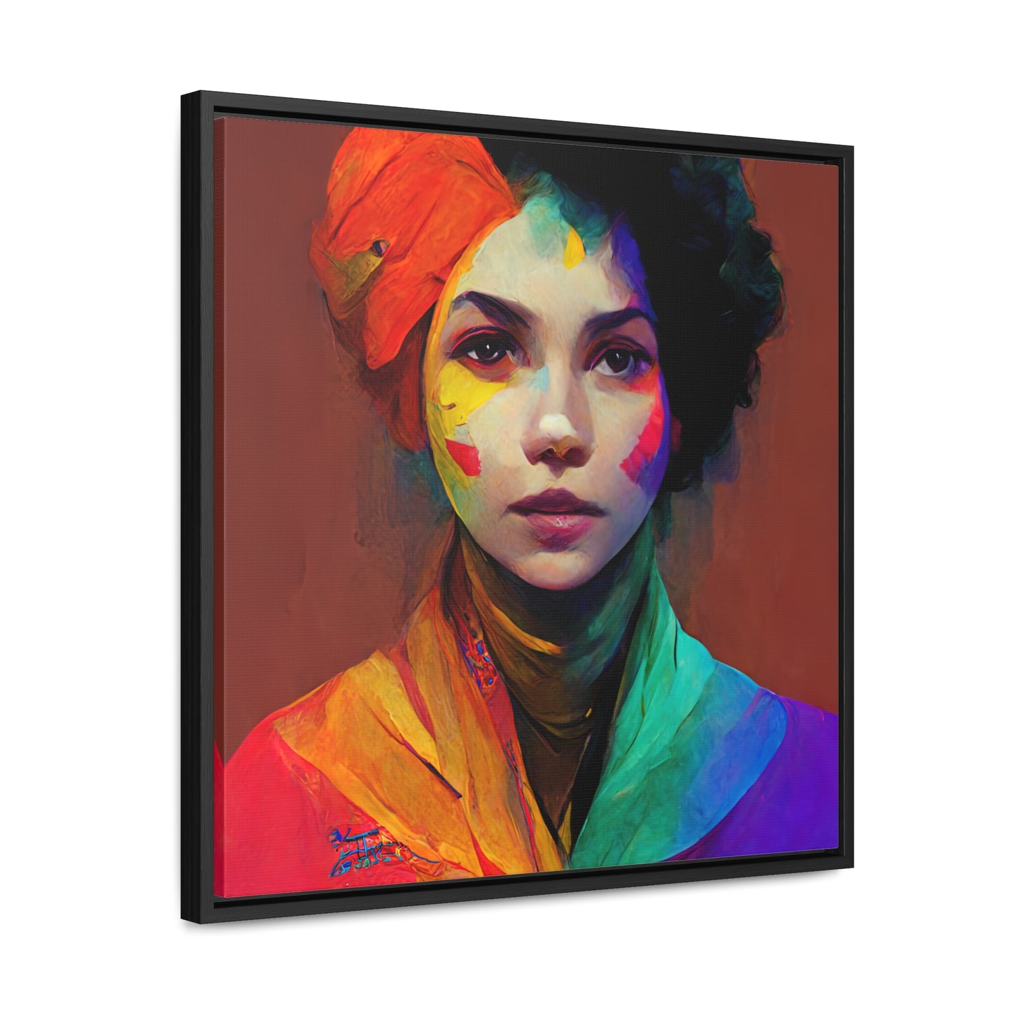 Lady's faces 13, Valentinii, Gallery Canvas Wraps, Square Frame