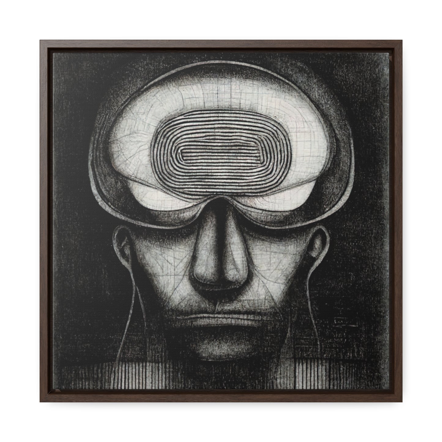 Brain 61, Valentinii, Gallery Canvas Wraps, Square Frame