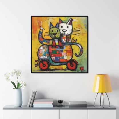 Cat 141, Gallery Canvas Wraps, Square Frame