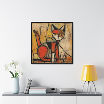 Cat 55, Gallery Canvas Wraps, Square Frame