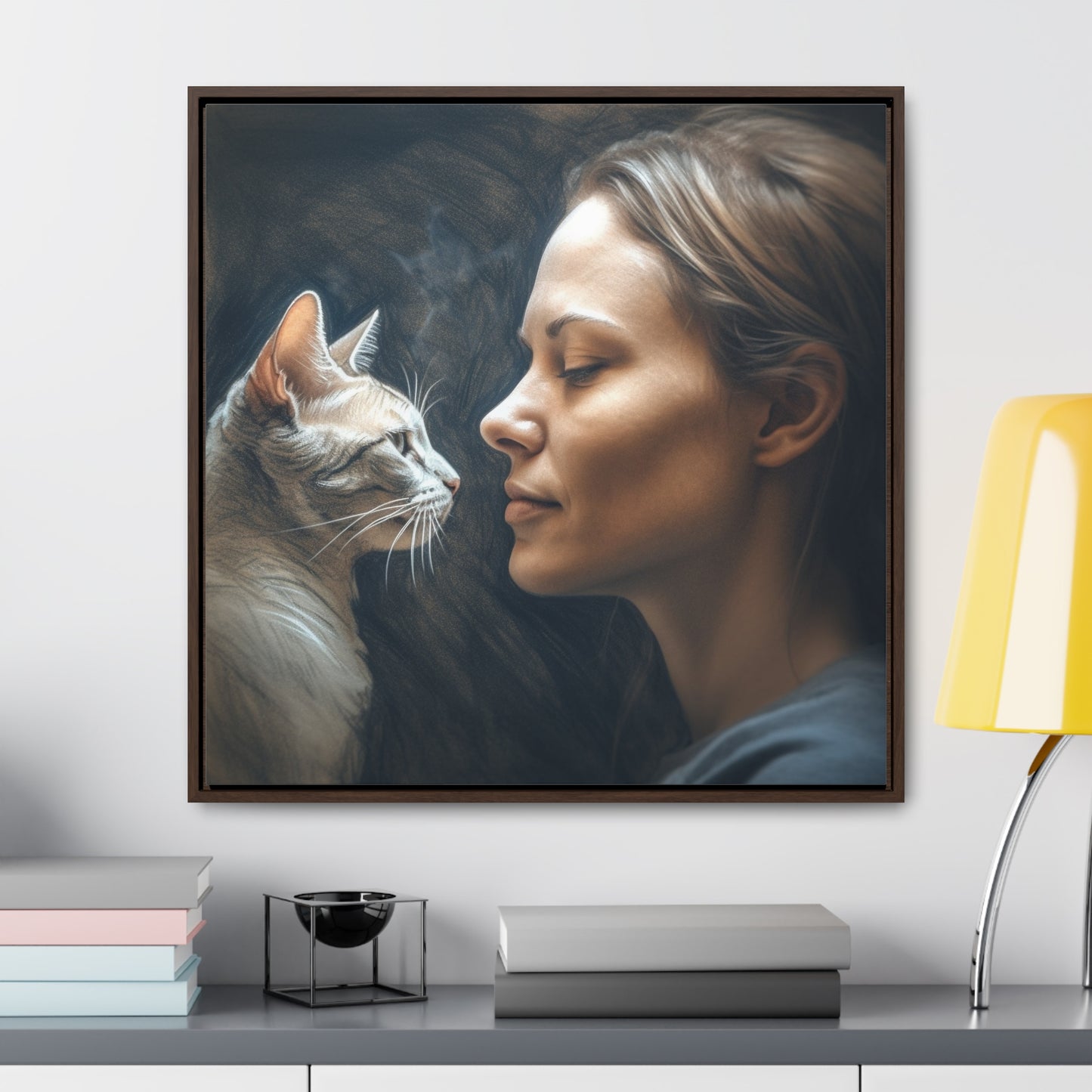 Cat Woman 32, Gallery Canvas Wraps, Square Frame