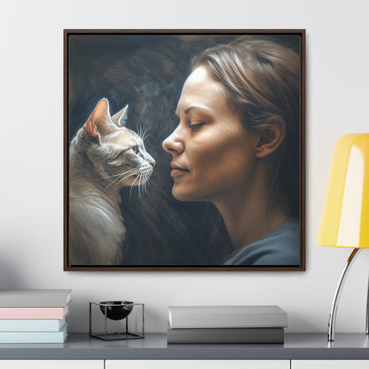 Cat Woman 32, Gallery Canvas Wraps, Square Frame