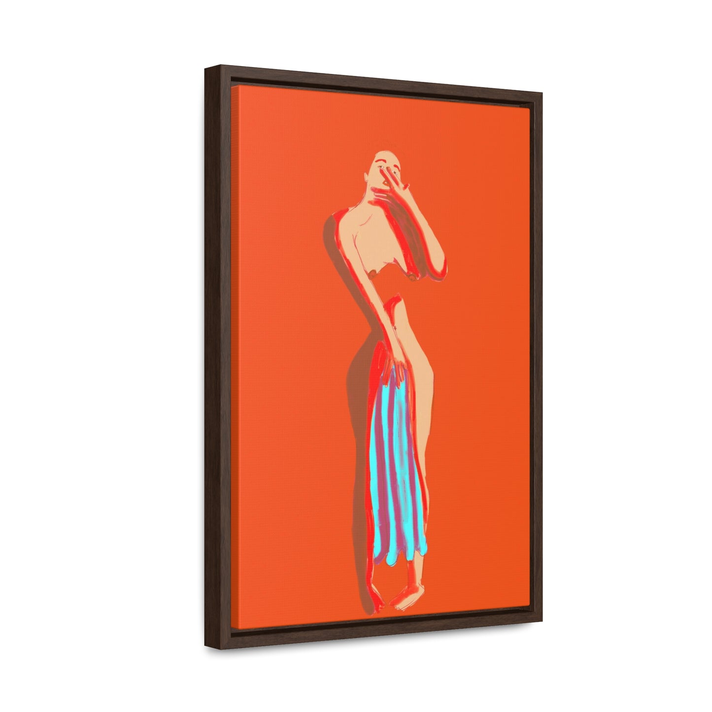 The Orange Towel, Original Eduard Pavel, Gallery Canvas Wraps, Vertical Frame