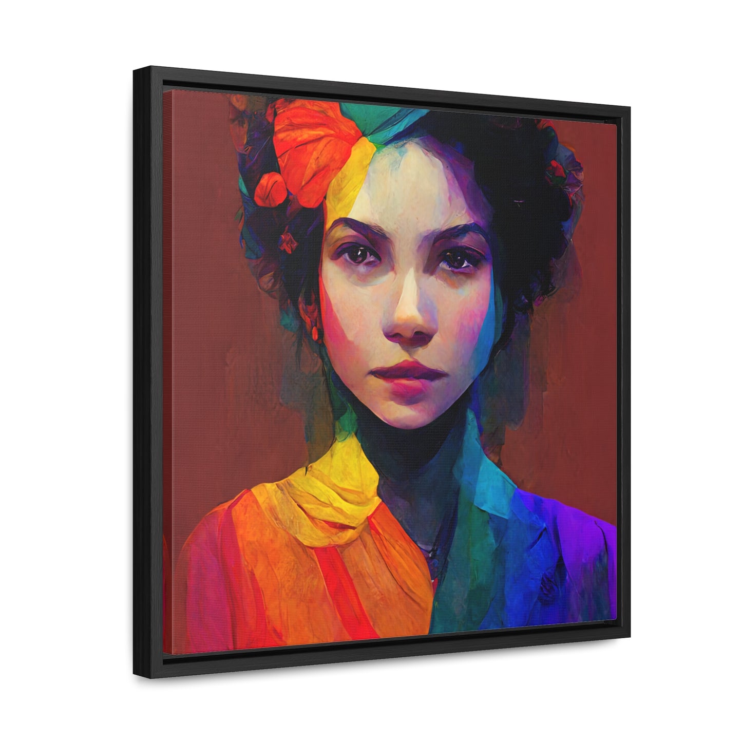 Lady's faces 15, Valentinii, Gallery Canvas Wraps, Square Frame