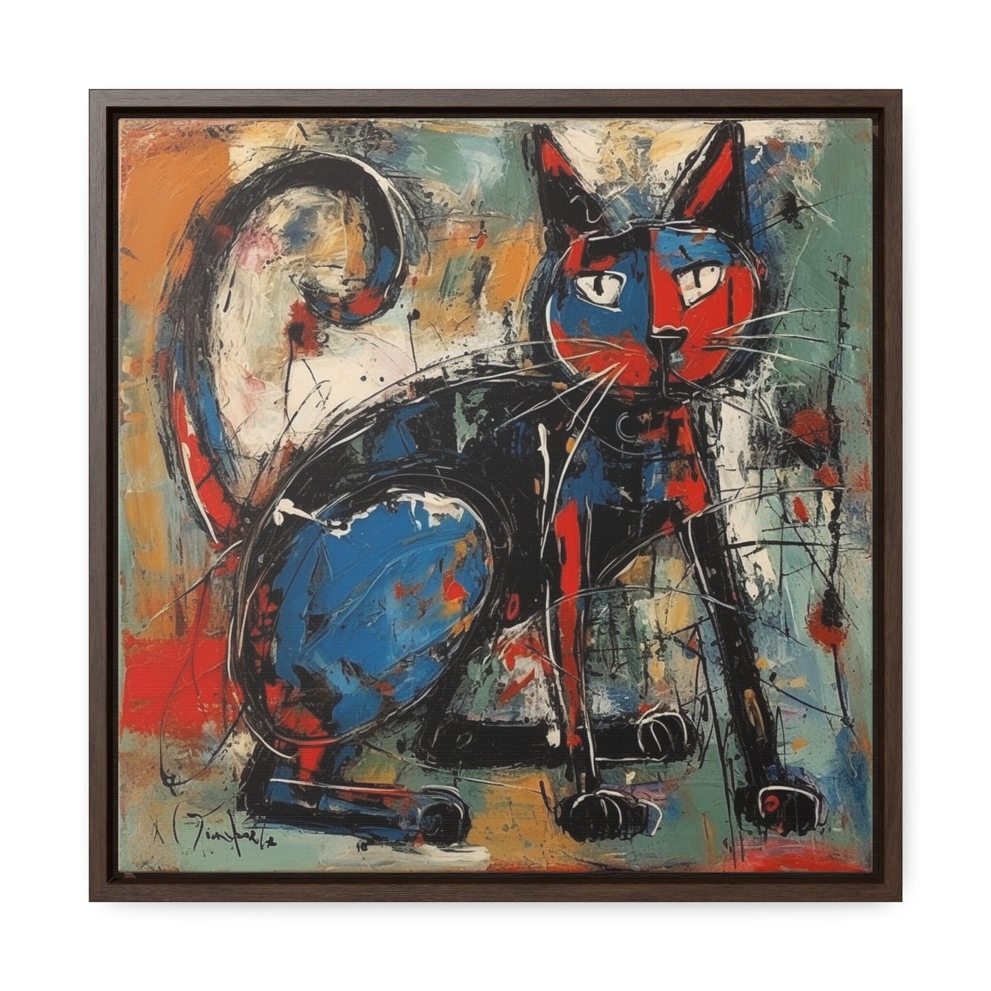 Cat 39, Gallery Canvas Wraps, Square Frame