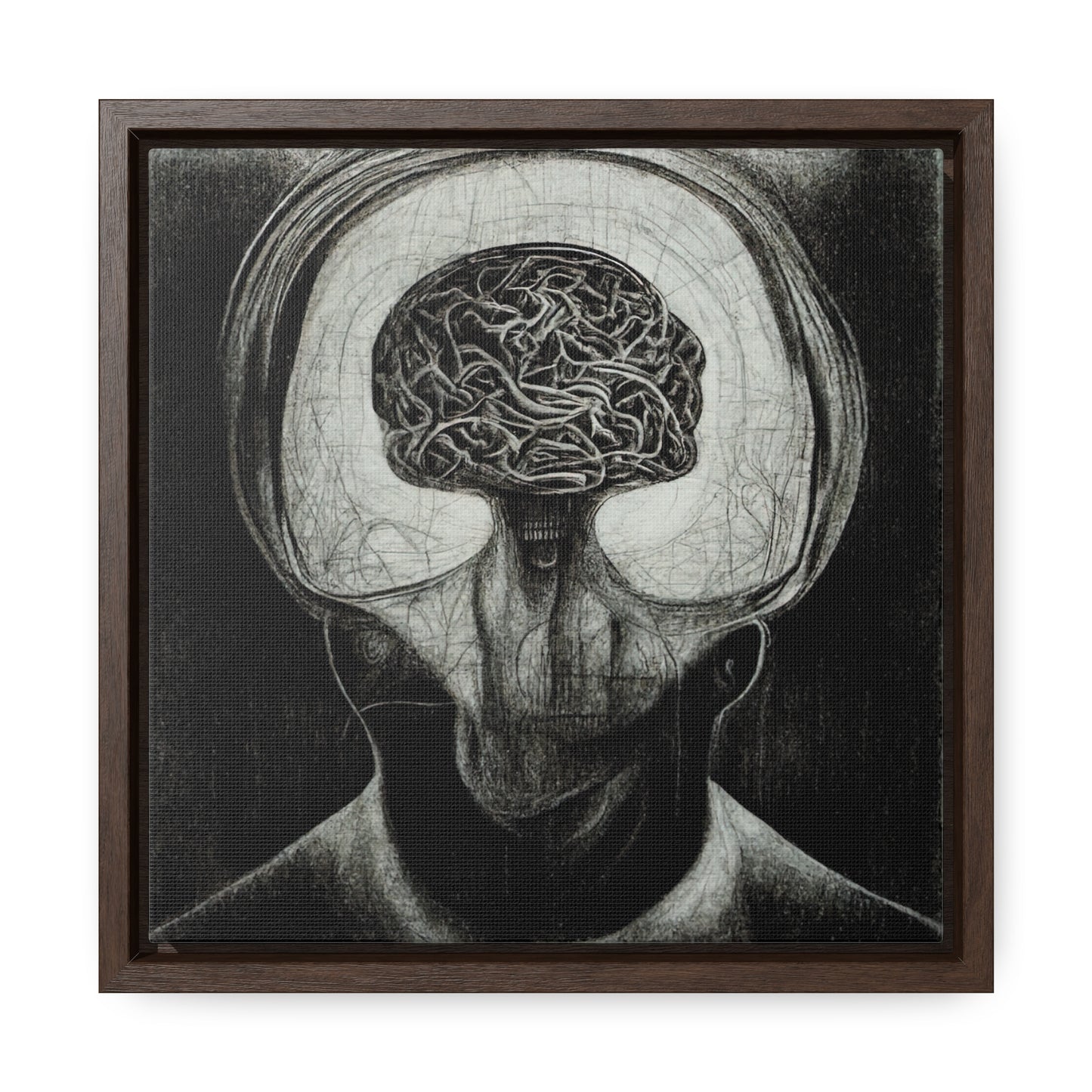 Brain 47, Valentinii, Gallery Canvas Wraps, Square Frame