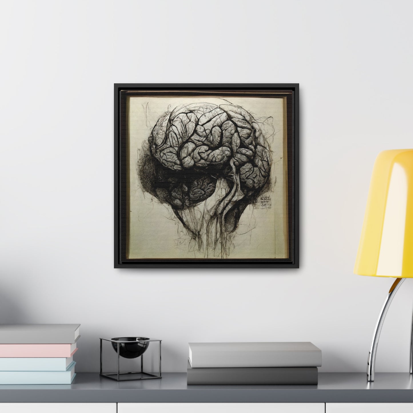 Brain 56, Valentinii, Gallery Canvas Wraps, Square Frame