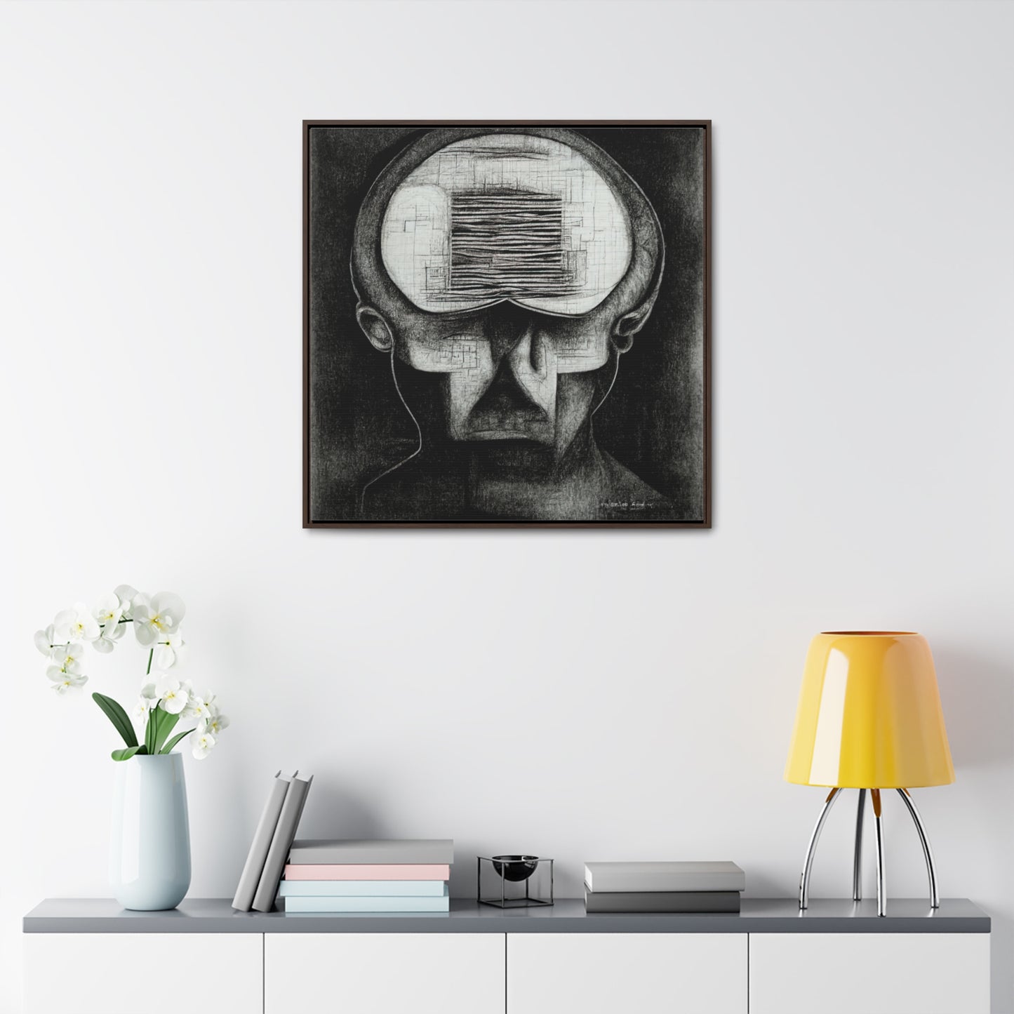 Brain 58, Valentinii, Gallery Canvas Wraps, Square Frame