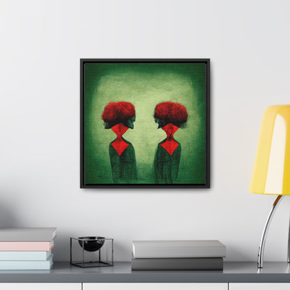 Loneliness Green Red 29, Valentinii, Gallery Canvas Wraps, Square Frame