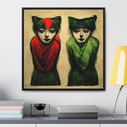 Cat Woman 6, Valentinii, Gallery Canvas Wraps, Square Frame