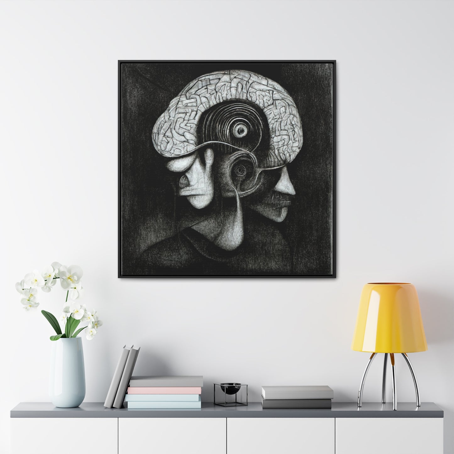 Brain 6, Valentinii, Gallery Canvas Wraps, Square Frame