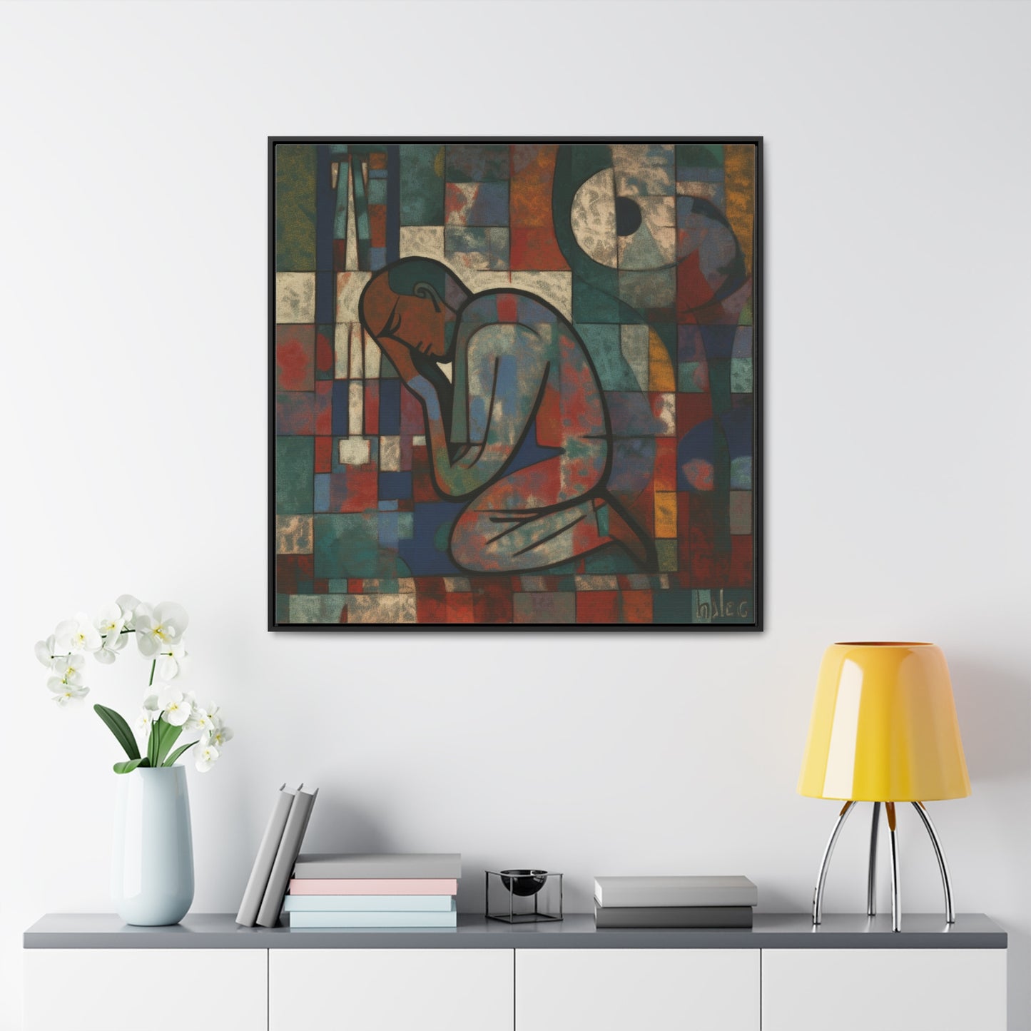 Sad Man 9, Gallery Canvas Wraps, Square Frame