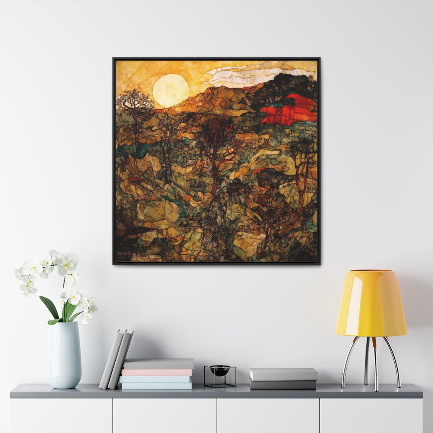 Land of the Sun 46, Valentinii, Gallery Canvas Wraps, Square Frame