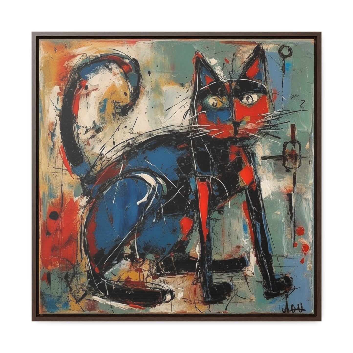 Cat 85, Gallery Canvas Wraps, Square Frame