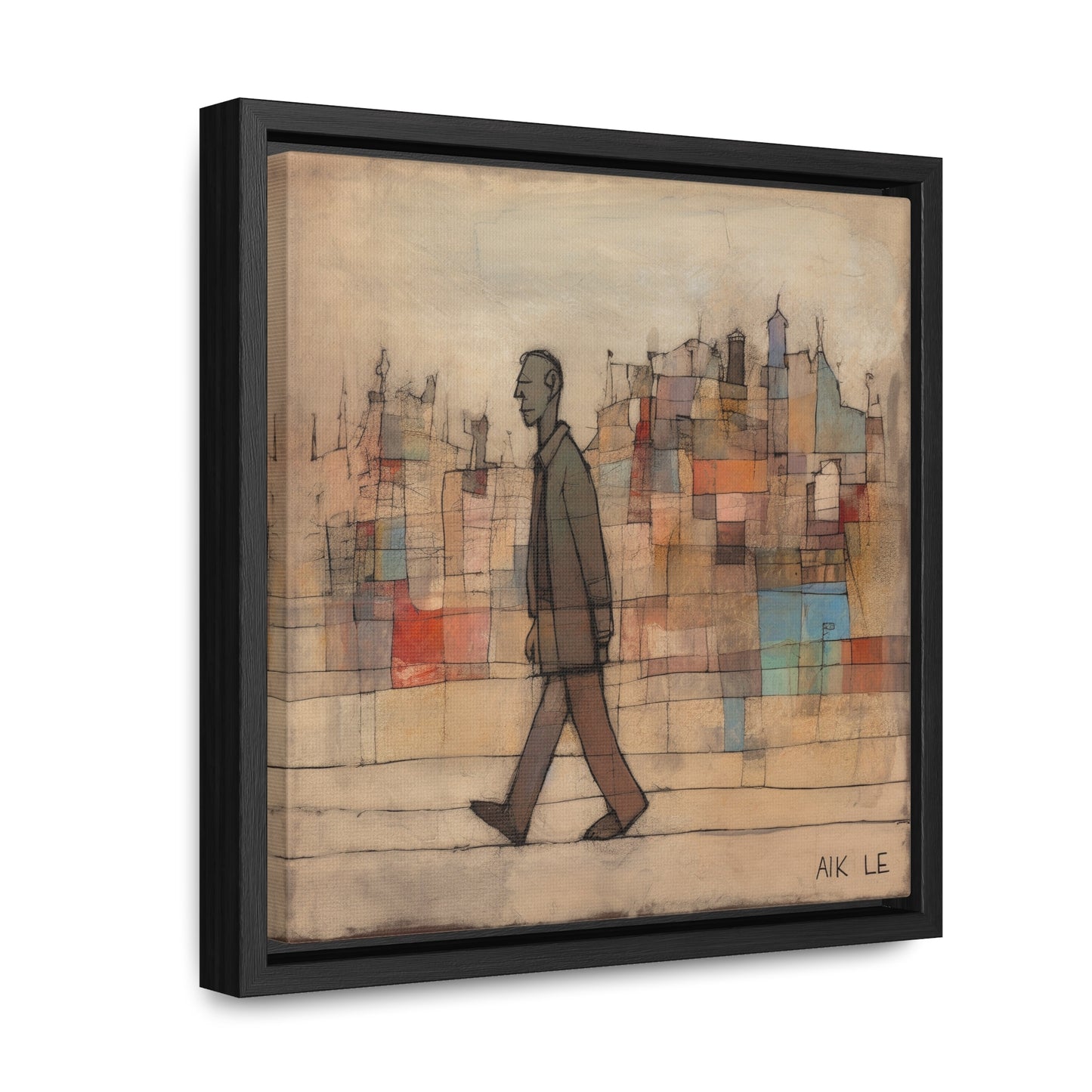 Sad Man 20, Valentinii, Gallery Canvas Wraps, Square Frame