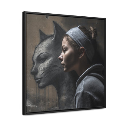 Cat Woman 28, Gallery Canvas Wraps, Square Frame