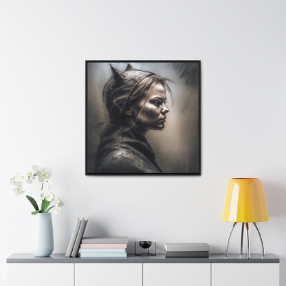 Cat Woman 8, Gallery Canvas Wraps, Square Frame