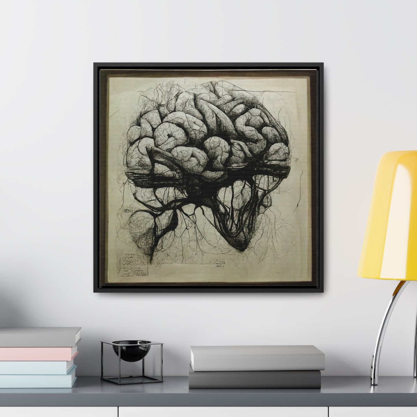 Brain 55, Valentinii, Gallery Canvas Wraps, Square Frame