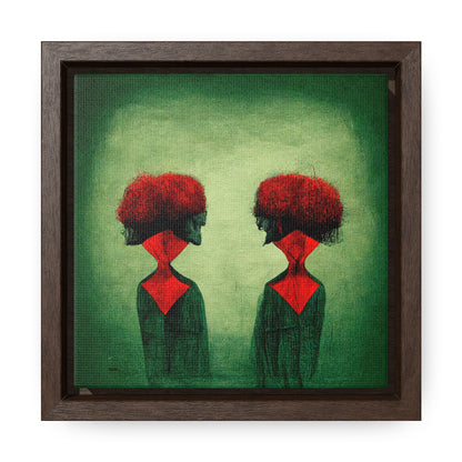 Loneliness Green Red 29, Valentinii, Gallery Canvas Wraps, Square Frame