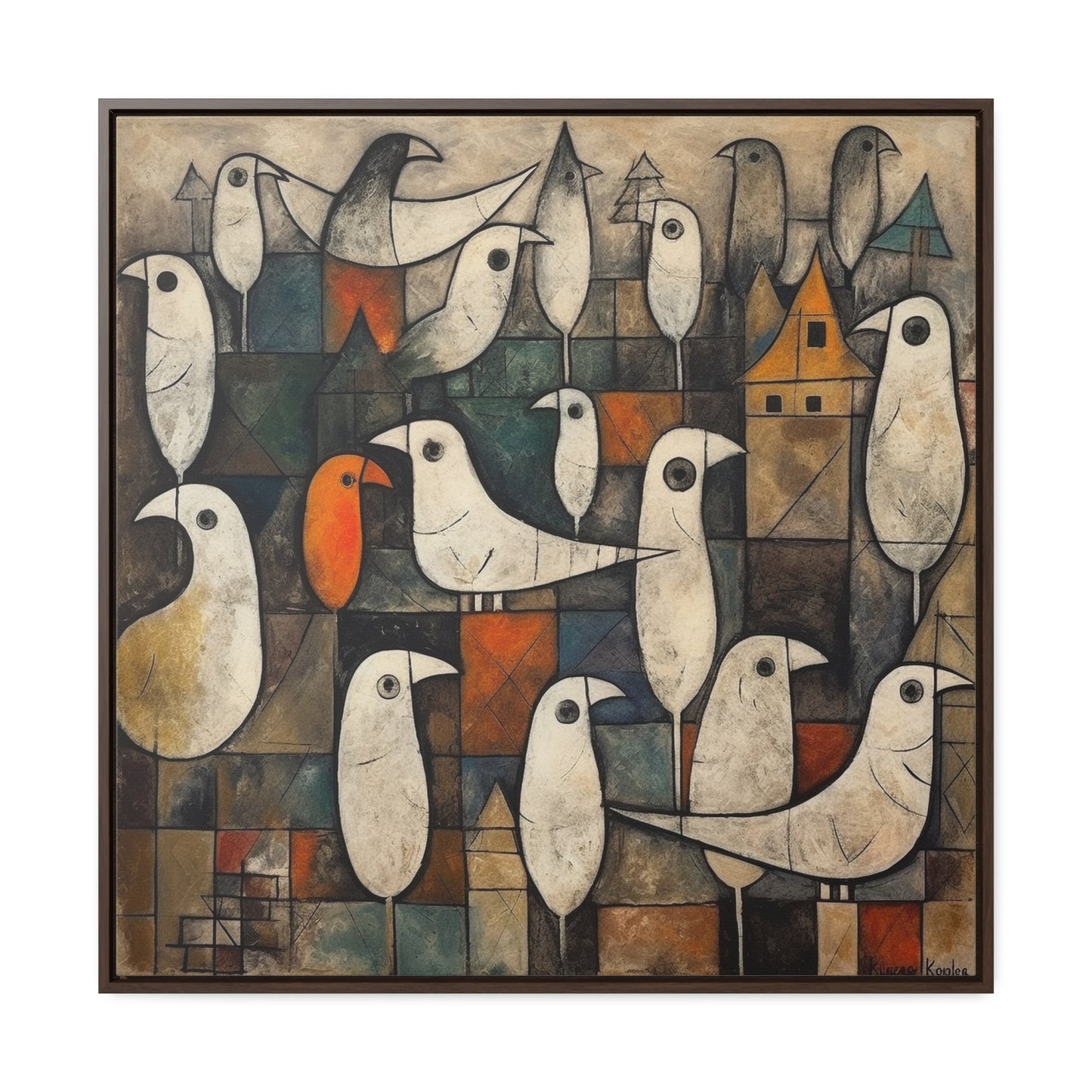 Bird 27, Gallery Canvas Wraps, Square Frame