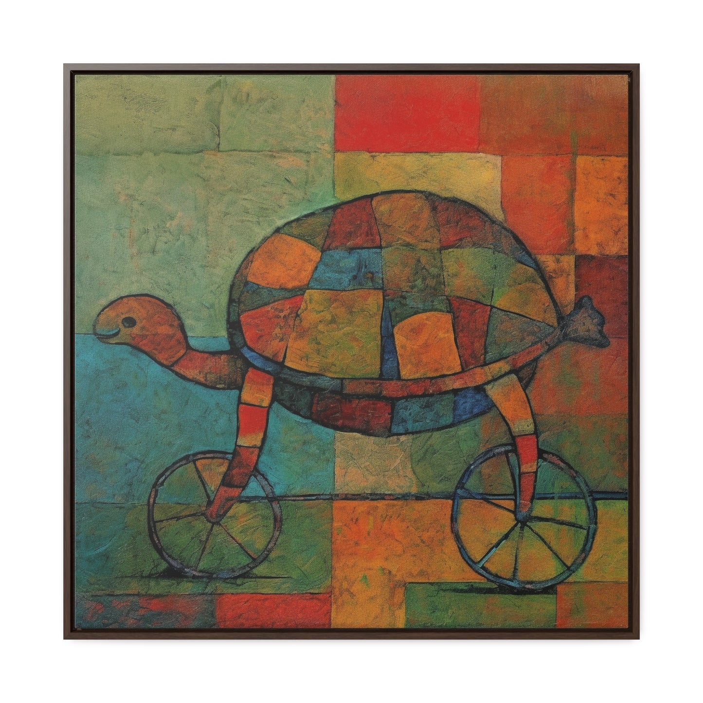 Turtle 19, Gallery Canvas Wraps, Square Frame