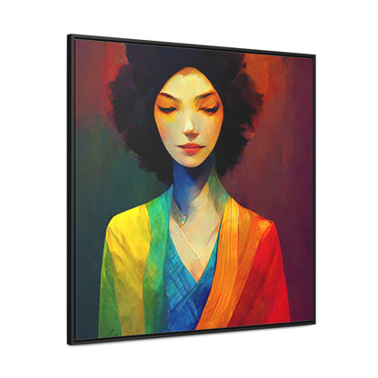 Lady's faces 21, Valentinii, Gallery Canvas Wraps, Square Frame
