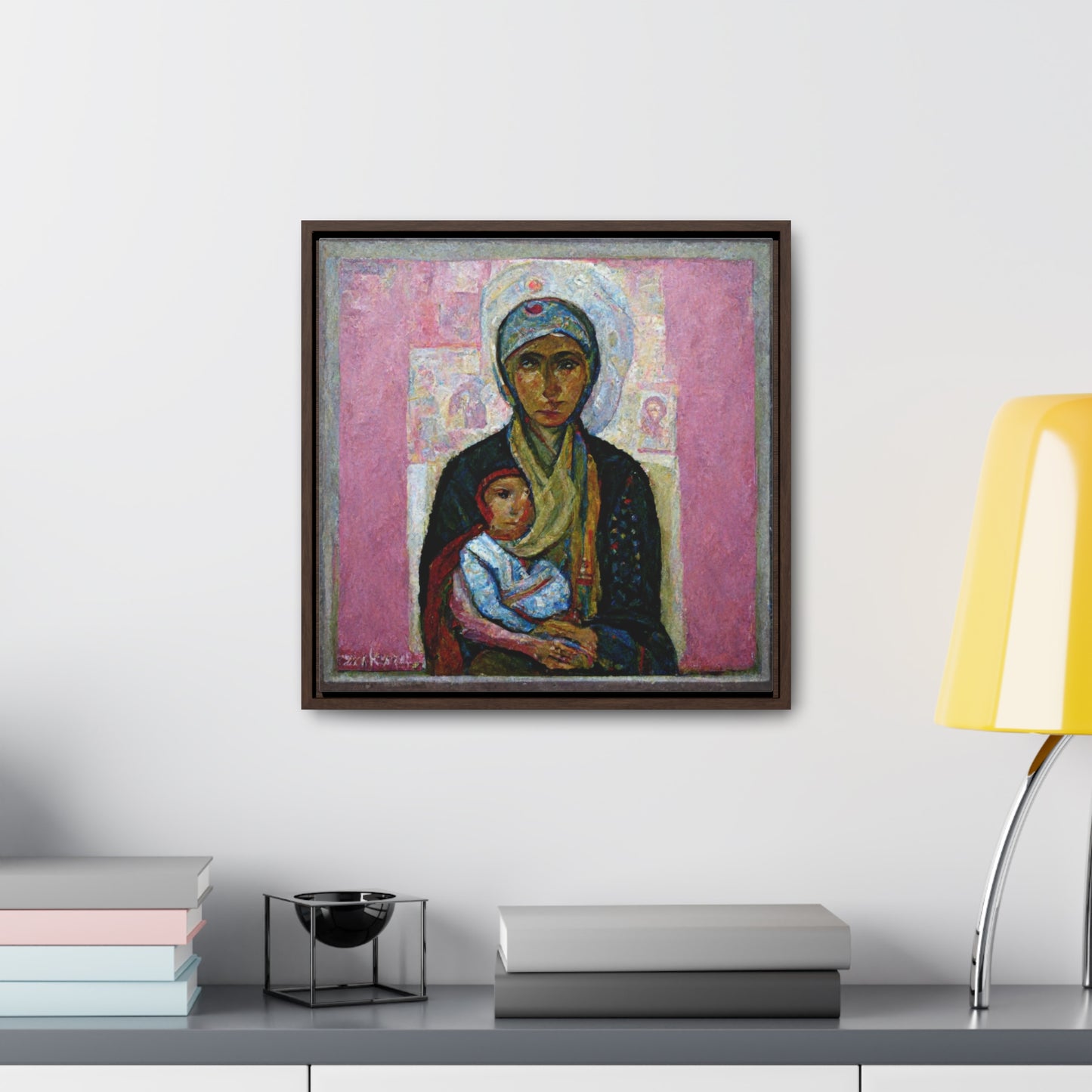 Mary and the Child 25, Valentinii, Gallery Canvas Wraps, Square Frame