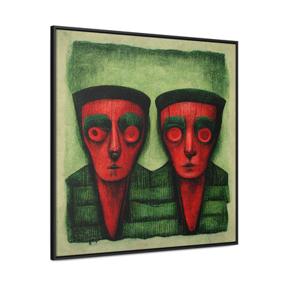 Loneliness Green Red 16, Valentinii, Gallery Canvas Wraps, Square Frame