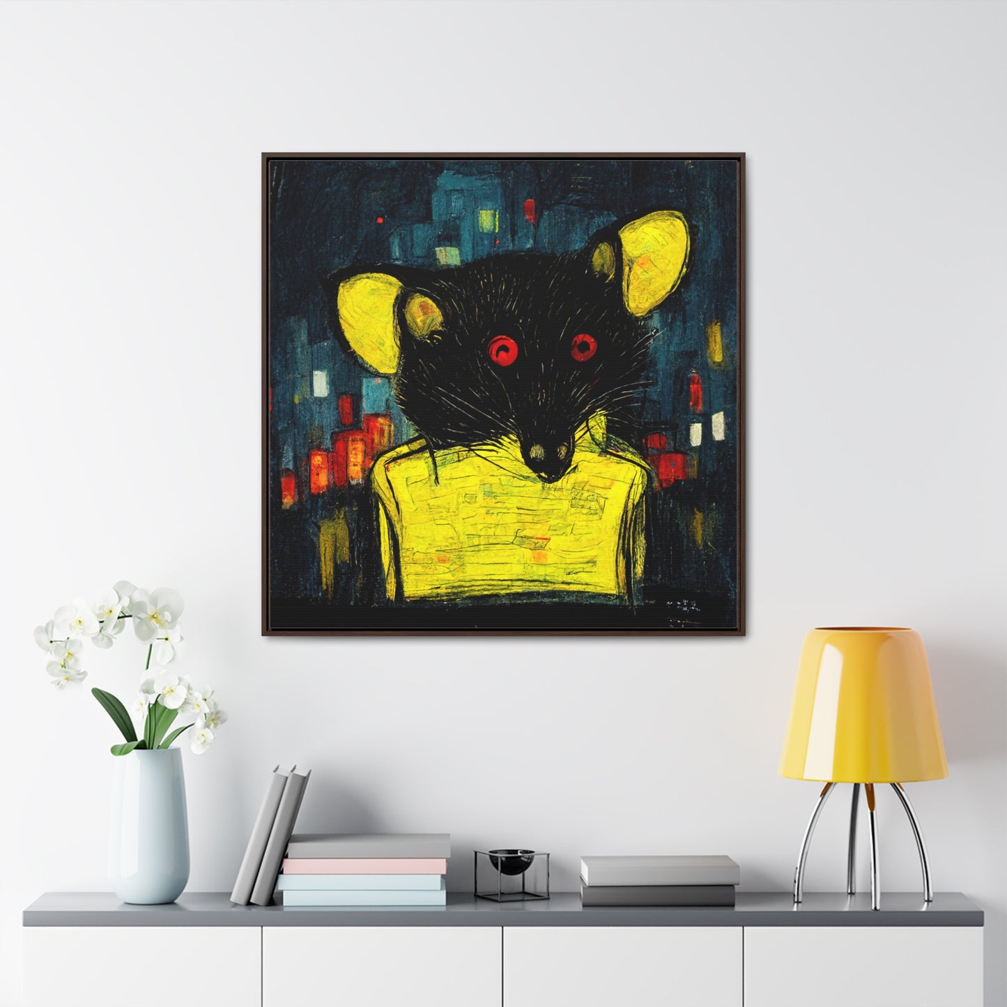 Urban Rat 7, Valentinii, Gallery Canvas Wraps, Square Frame