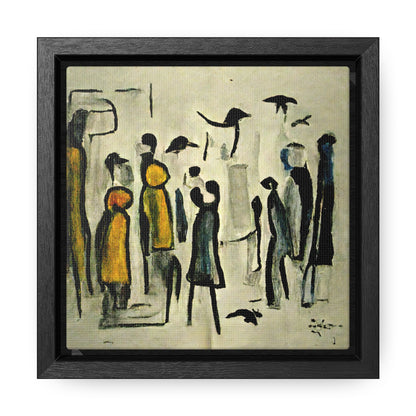 People and Birds 3, Valentinii, Gallery Canvas Wraps, Square Frame