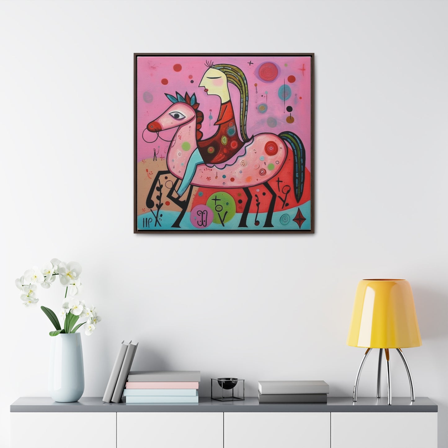 The Dreams of the Child 15, Gallery Canvas Wraps, Square Frame