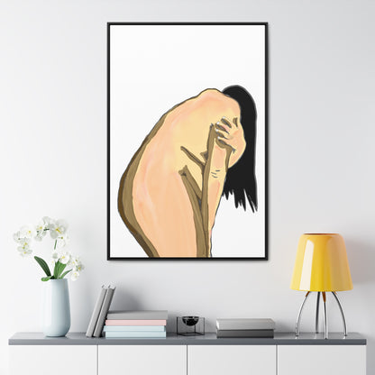 Sorrowful Woman, Original Eduard Pavel, Gallery Canvas Wraps, Vertical Frame