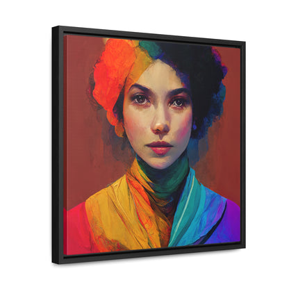 Lady's faces 2, Valentinii, Gallery Canvas Wraps, Square Frame