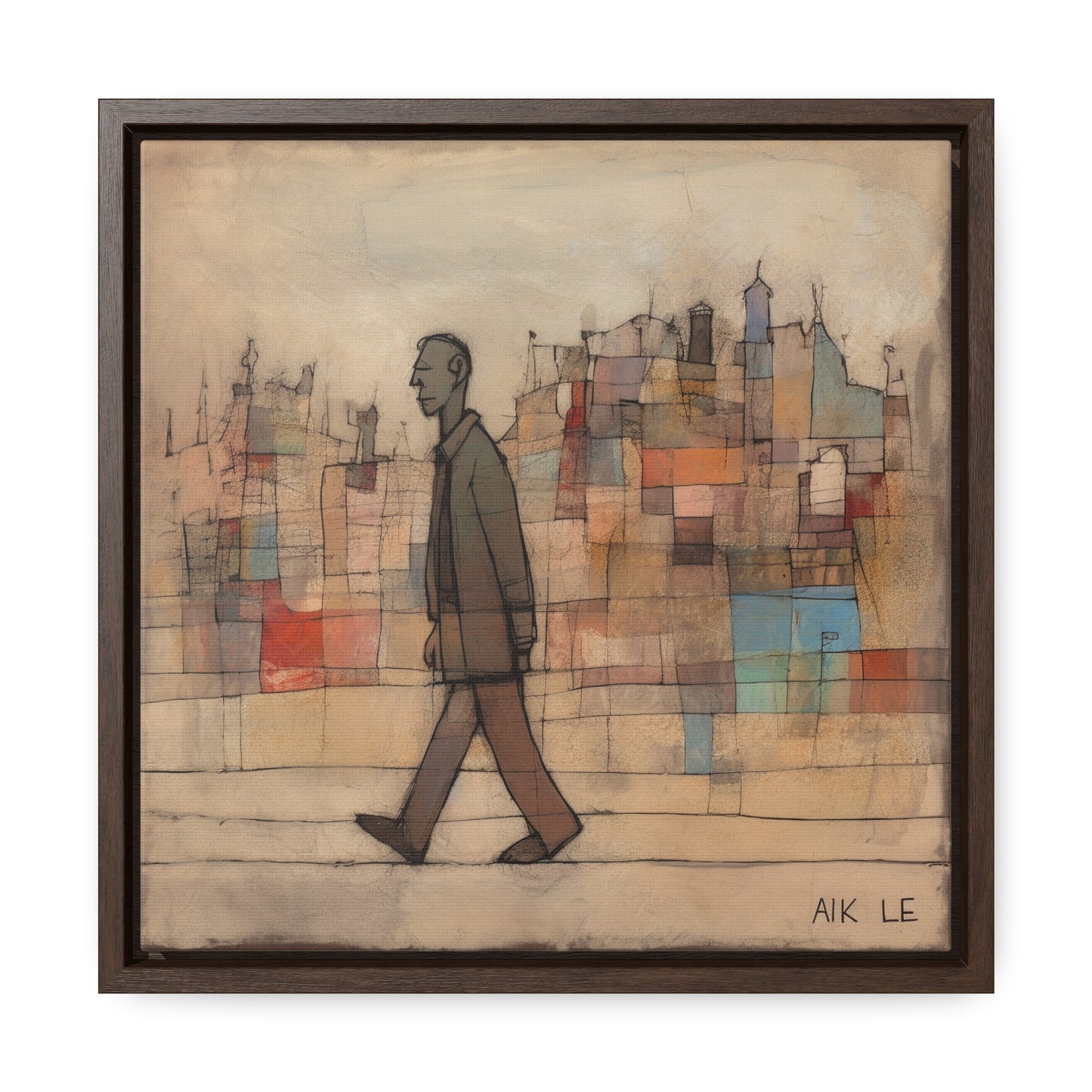 Sad Man 20, Valentinii, Gallery Canvas Wraps, Square Frame