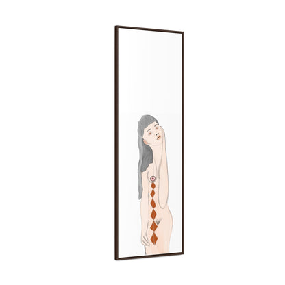 Brunette woman, Original Eduard Pavel, Gallery Canvas Wraps, Vertical Frame