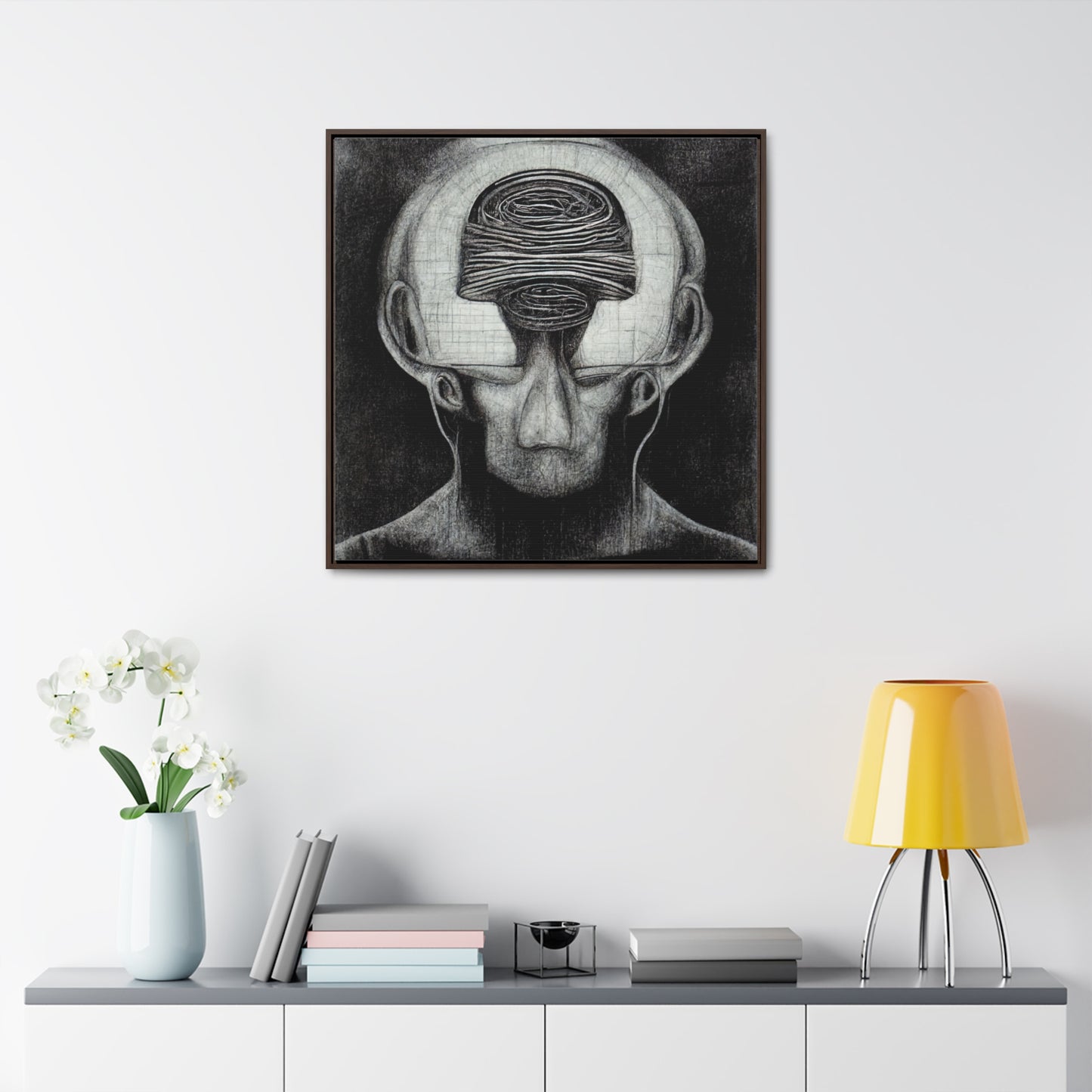 Brain 33, Valentinii, Gallery Canvas Wraps, Square Frame