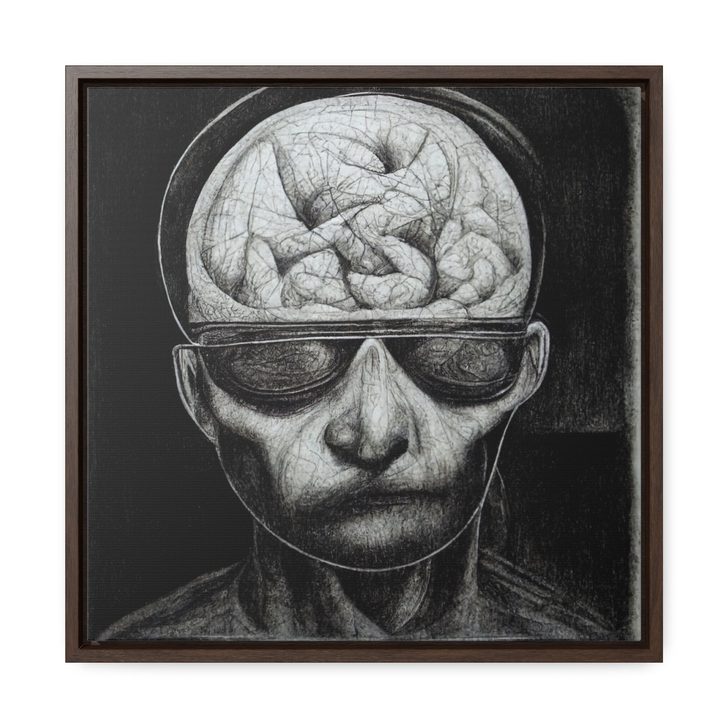 Brain 32, Valentinii, Gallery Canvas Wraps, Square Frame