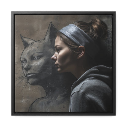 Cat Woman 27, Gallery Canvas Wraps, Square Frame