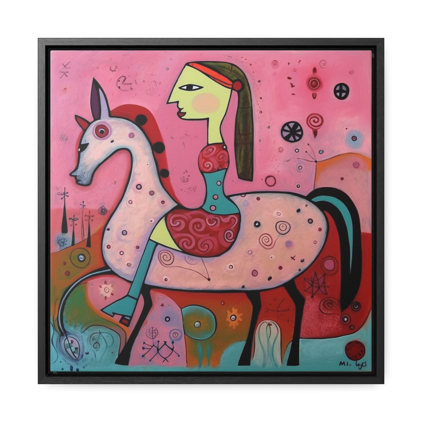 The Dreams of the Child 51, Gallery Canvas Wraps, Square Frame