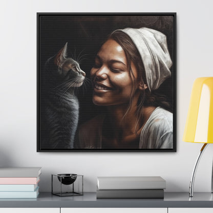 Cat Woman 29, Gallery Canvas Wraps, Square Frame