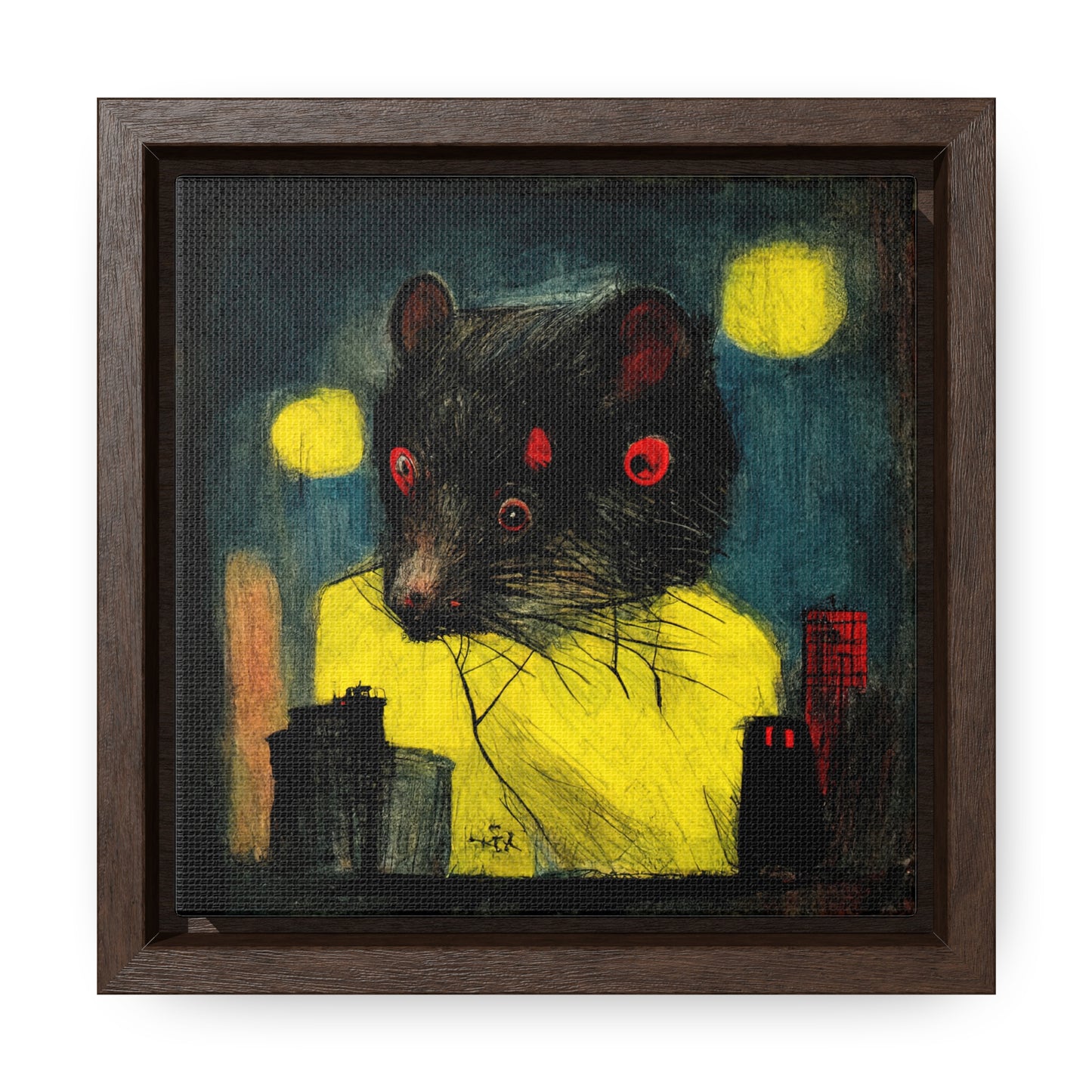 Urban Rat 6, Valentinii, Gallery Canvas Wraps, Square Frame