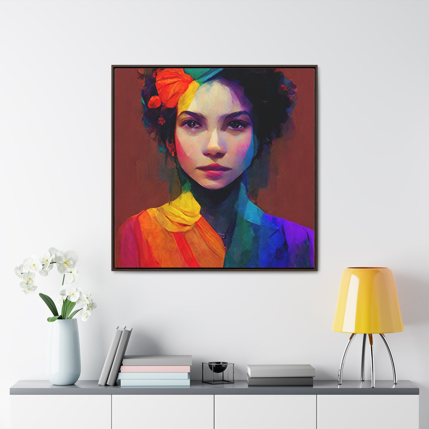 Lady's faces 15, Valentinii, Gallery Canvas Wraps, Square Frame